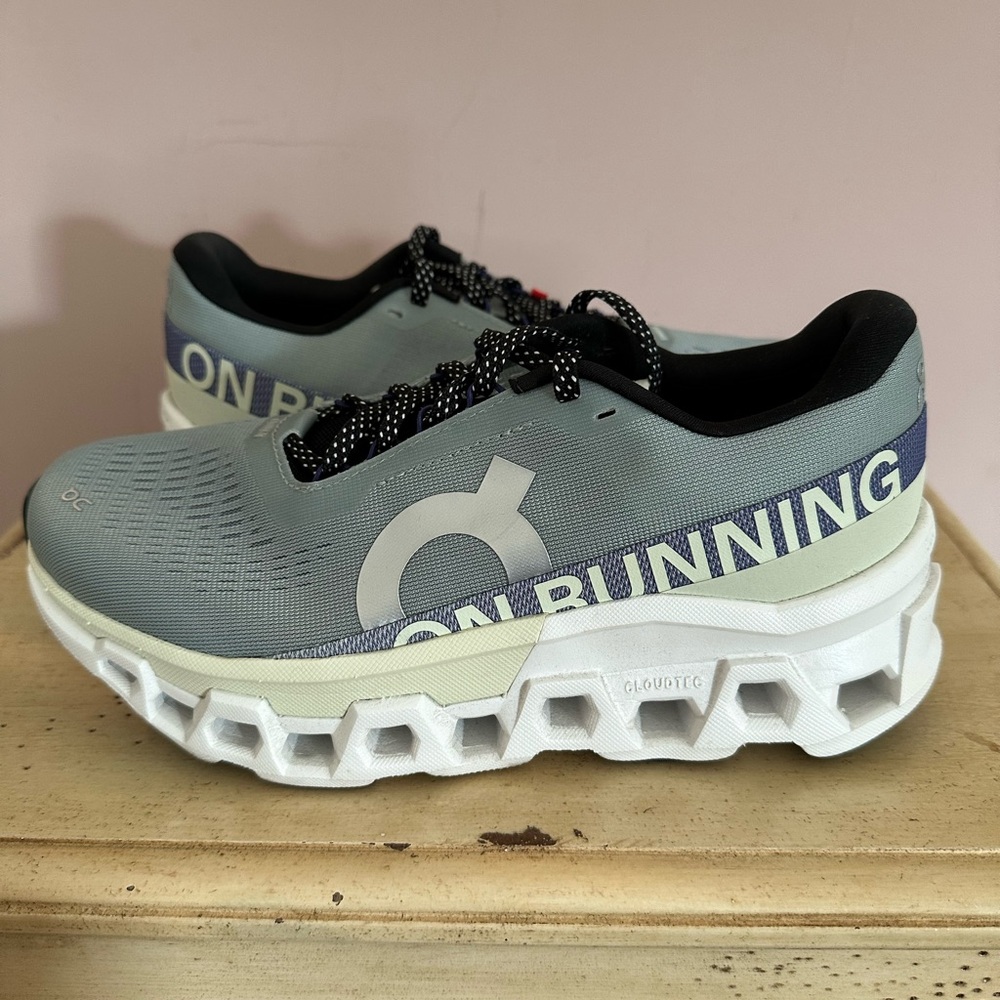 On Cloudmonster 2 Gray and White Sneakers